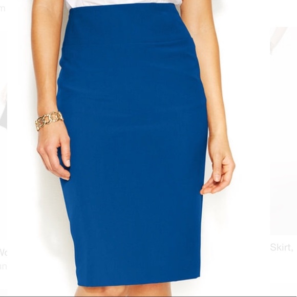 Alfani Dresses & Skirts - Royal Blue Classic Pencil Skirt Wear to Work Style